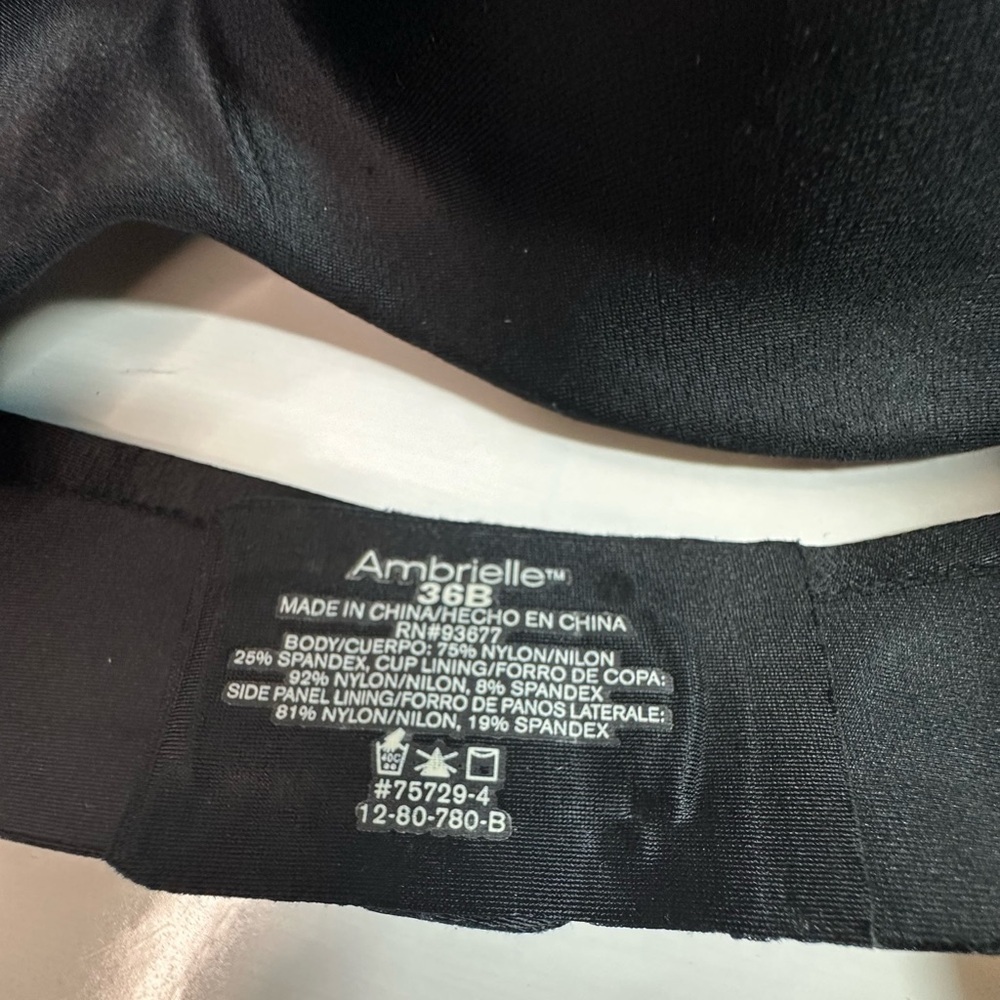 NWT 36B Ambrielle black bra - Picture 3 of 4